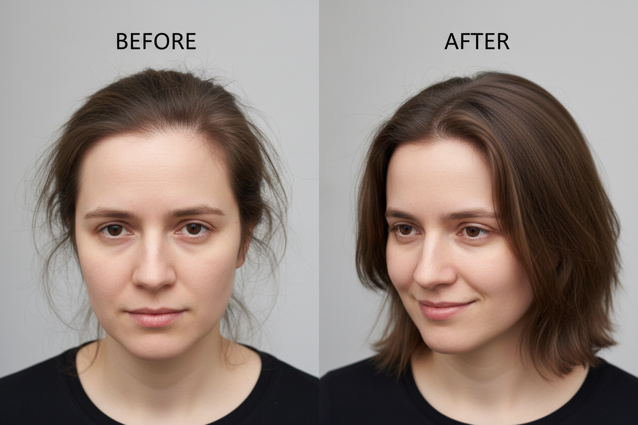 Hair Growth Before and After Transformation